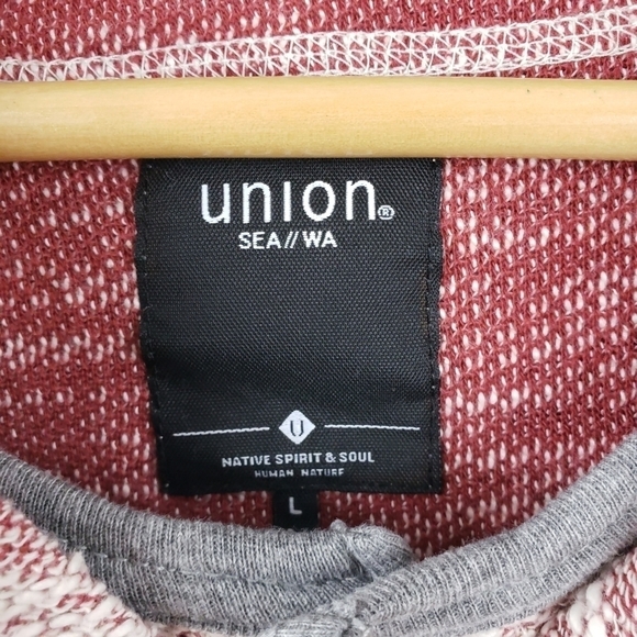 Union Men's Henley Hoodie Sweatshirt - Picture 4 of 8